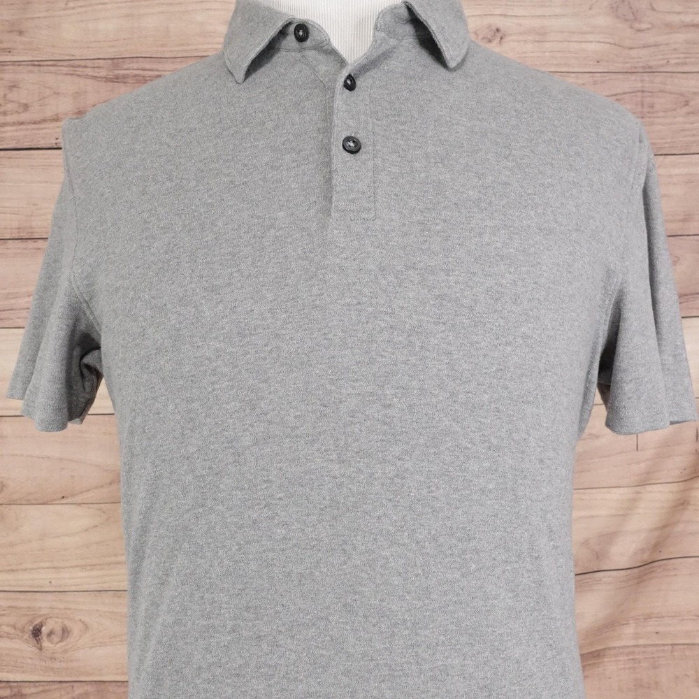 APT.9 Polo Shirt Mens‎ Large Gray Premier Flex 100% Cotton Short Sleeve Casual